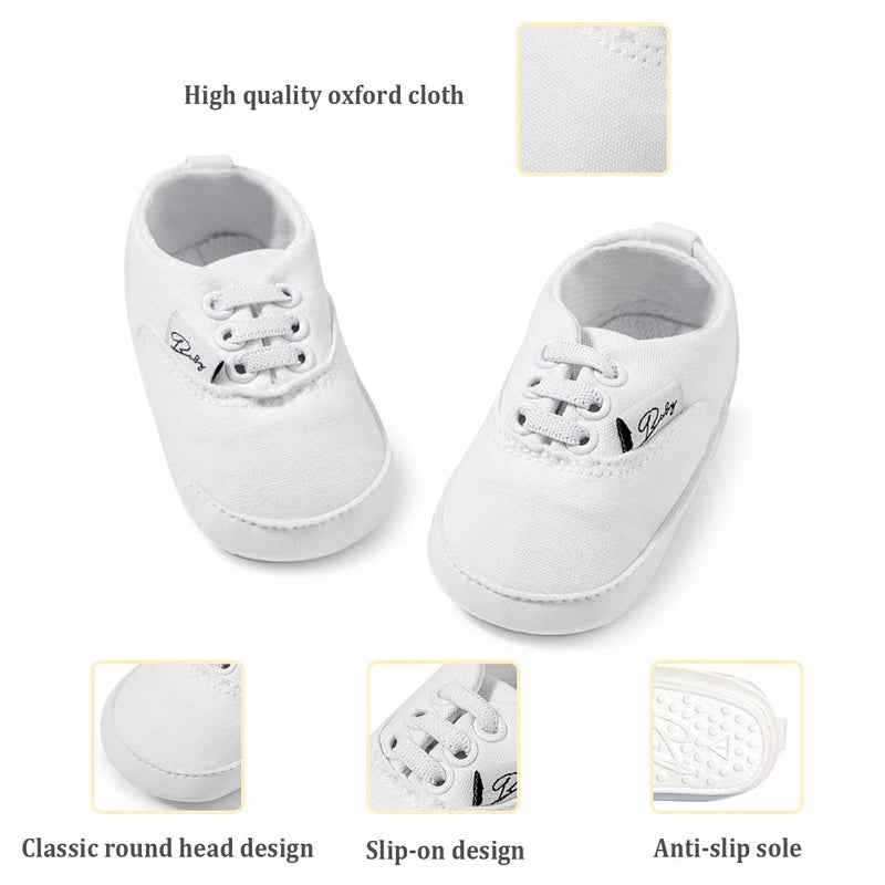 ohsofy Morbido Infant Baby Boys Girls Canvas Sneaker Toddler Slip On Anti Skid Newborn First Walkers Candy Shoes for 0-18 Months - Image 4
